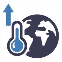 Temperature Increase and environment icon concept vector