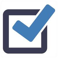 Tick and approve icon concept vector