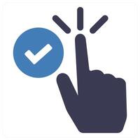 Selected and confirm icon concept vector