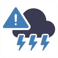 Extreme Weather and thunder icon concept vector