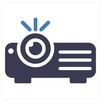 Projector and device icon concept vector