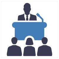 Conference and meeting icon concept vector