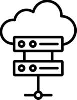 Cloud Database Icon Design Symbol vector