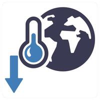 Temperature Decrease and weather icon concept vector