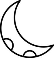 Crescent Moon Icon Design Symbol vector