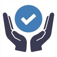 Support and verify icon concept vector