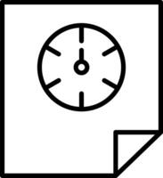 A clock icon in a square box vector