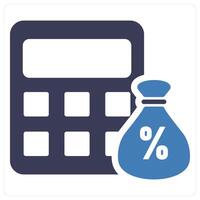 Tax Calcutator and receipt icon concept vector