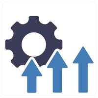 Improvement and employee icon concept vector