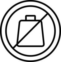 No bag icon vector