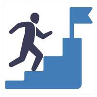 Steps and achievement icon concept vector