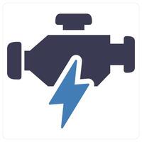 Engine and gear icon concept vector