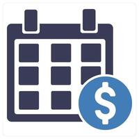 Financial Calander and fiscal year icon concept vector