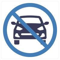 No Car Allowed icon concept vector