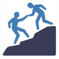 Mountain Climbing and rock climbing icon concept vector