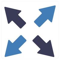 Expand and direction icon concept vector