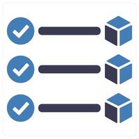 Block confirmation and cryptocurrency icon concept vector