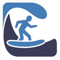 Surfing and adventure icon concept vector