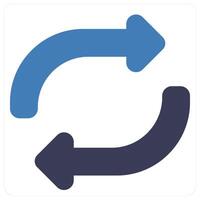 Replace and direction icon concept vector