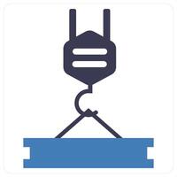 Hoist and mechanical icon concept vector