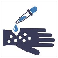 Allergy Test and medical test icon concept vector
