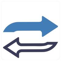Switch and direction icon concept vector
