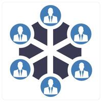 Business network and networking icon concept vector