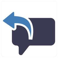 Reply and direction icon concept vector
