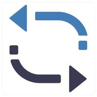 Repeat and direction icon concept vector