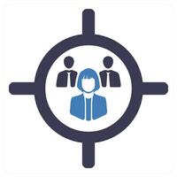 Target Audience and audience icon concept vector