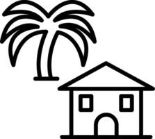 Beach House Icon Design Symbol vector