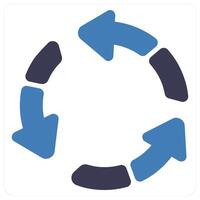 Reload and direction icon concept vector