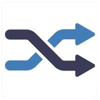 Shuffle and direction icon concept vector