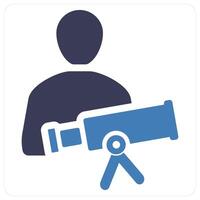 Astronomer and science icon concept vector