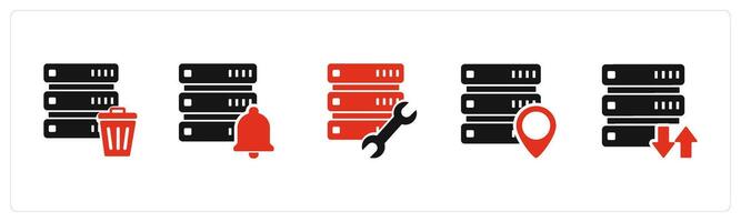 A set of 5 Internet icons as vector