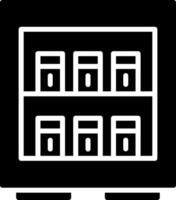 A black and white icon of a computer vector