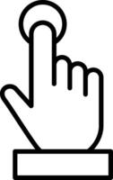 Single Tap Icon Design Symbol vector