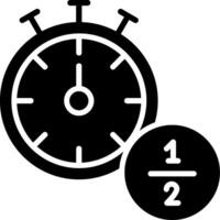 Half Time Icon Design Symbol vector