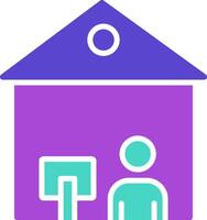 Working At Home Icon Design Symbol vector