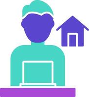 Work From Home Icon Design Symbol vector