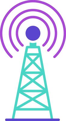 Radio Tower Icon Design Symbol