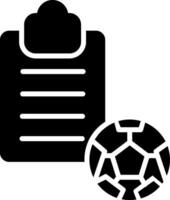 A soccer ball and clipboard icon on a white background vector