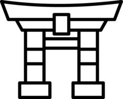 Torii Gate Icon Design Symbol vector