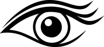 lupa con ojo contorno icono. vector