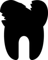 Broken Tooth Icon Design Symbol vector