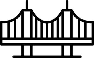 Vincent Thomas Bridge Icon Design Symbol vector