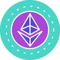 Ethereum logo in a circle vector
