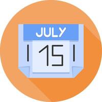 15 July Icon Design Symbol vector