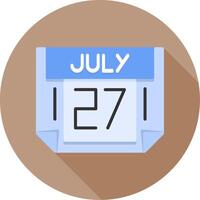 27 July Icon Design Symbol vector
