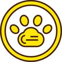 Pet pawprint Icon Design vector